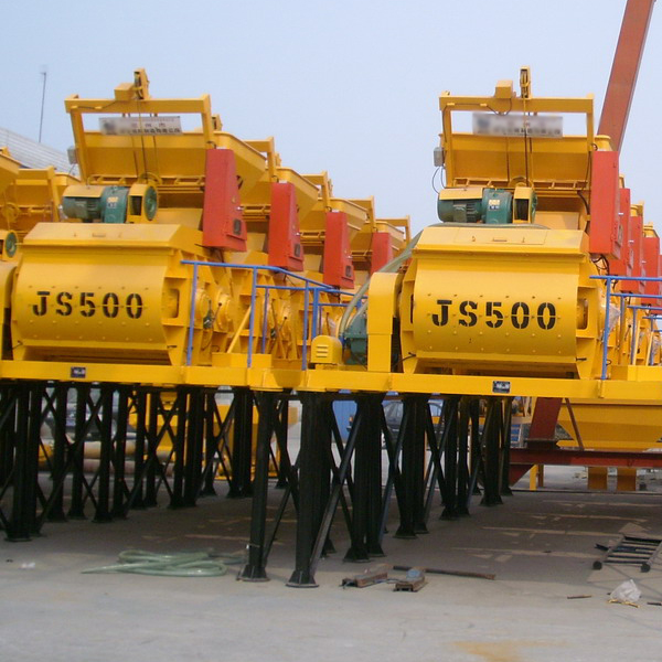 twin shafts concrete mixer machine