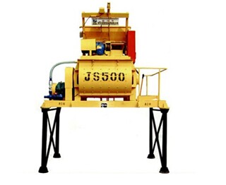 JS series twin-shaft concrete mixer