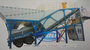 movable concrete mixing batch plant