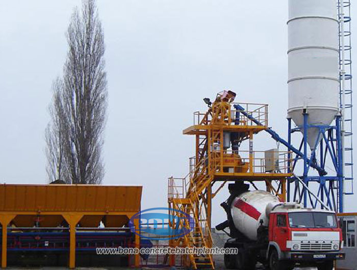 stationary concrete batching plant