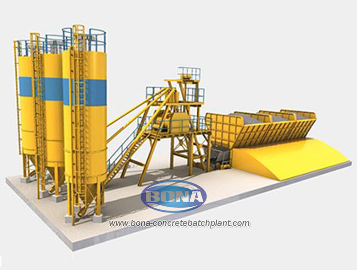 stationary concrete batching plant